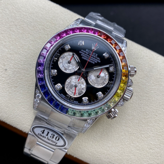 클린공장 롤렉스 데이토나 레인보우 베젤 블랙 8P 다이얼 116599