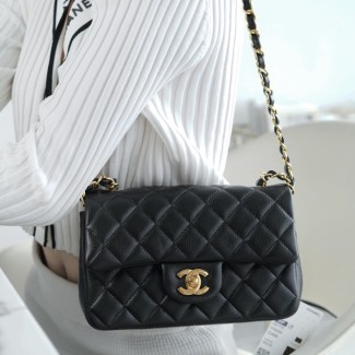 팬더샵 샤넬 클래식 플랩백 블랙 미니 금장