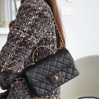 팬더샵 샤넬 포켓 체인 호보백 스몰 유광 블랙