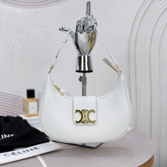 셀린느 미디엄 아바 트라이엄프 숄더백 화이트 114493