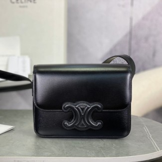 셀린느 트리오페 캔버스 박스 숄더백 스몰 블랙 199223