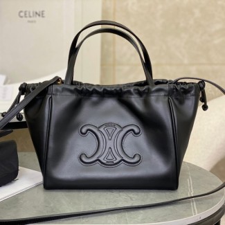 셀린느 퀴르 트리오페 드로우스트링 스몰 토트백 블랙 111013