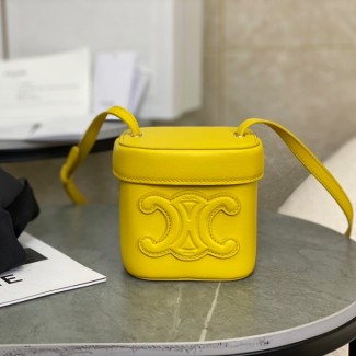 셀린느 트리오페 퀴르 스몰 박스 숄더백 옐로우 199263