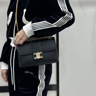 셀린느 빅투아르 백 서플 카프스킨 블랙