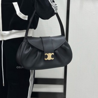 셀린느 숄더백 미디엄 폴리백 세피아 블랙 115633