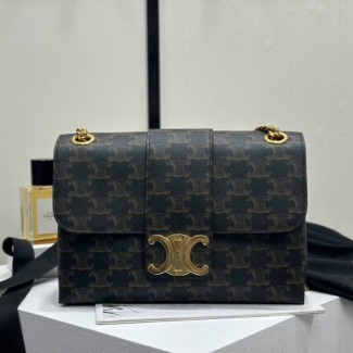 셀린느 틴 빅투아르 숄더백 탄 미디엄 115853