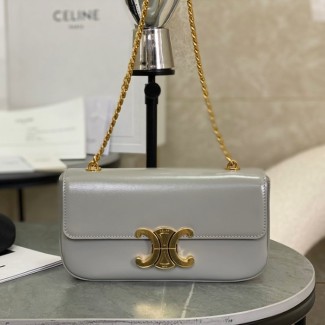 셀린느 트리옹프 체인 숄더백 그레이 197993
