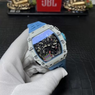 Z공장 리차드밀 라파엘 나달 화이트 카본 케이스 블루 러버밴드 RM35-03