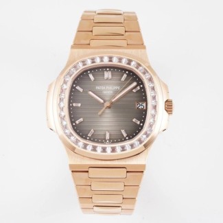 PPF공장 파텍필립 노틸러스 브라운 다이얼 로즈골드 금통 다이아 베젤 5711R