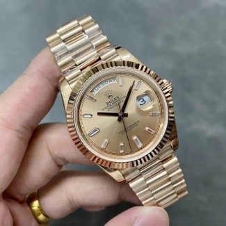 GM공장 V3 롤렉스 데이데이트 40 샴폐인 바게트 다이얼 로즈 골드 금통 228235