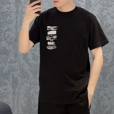 디올 아카이브 라펠 반팔 티셔츠 블랙