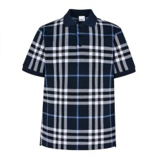 버버리 펜넬 로고 인타르시아 니트 콜 블루