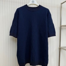 펜디 테리 코튼 티셔츠 네이비