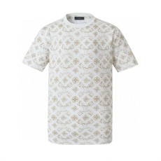 루이비통 모노그램 샌드 모티프 코튼 티셔츠 화이트