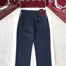 최고퀄 구찌 레드 웨빙 스트라이프 다크 블루 팬츠
