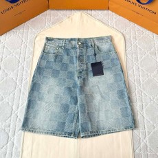 루이비통 다미에 3D 라이트 데님 숏 팬츠