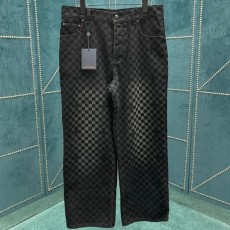 루이비통 플록 다미에 데님 트러커 팬츠