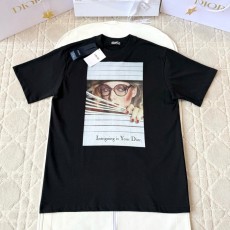 디올 헤리티지 프린트 티셔츠 블랙