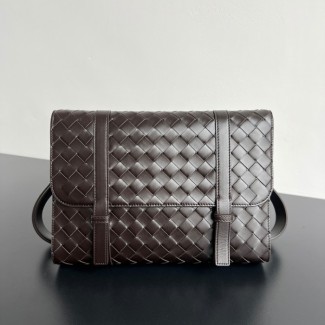 보테가베네타 25SS Piccolo Portfolio 숄더 백 브라운 815785