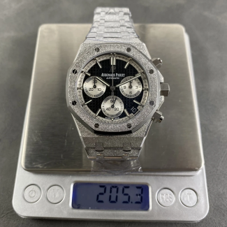 DD공장 오데마피게 로얄오크 크로노그래프 블랙 다이얼 프로스트 골드 41mm 26240