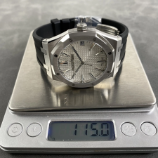 DD공장 오데마피게 로얄오크 화이트 다이얼 스틸 러버밴드 41mm 15510