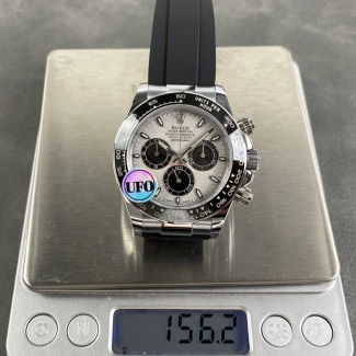 UFO공장 롤렉스 데이토나 메테오 다이얼 화이트 골드 금통 러버밴드 40mm 126519